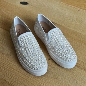 I.N.C Pearl Embellished Korene Slip On Sneakers
